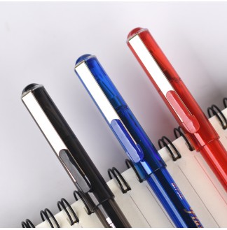 亮金透明色金夹0.5全针管配RS06芯拔帽中性笔