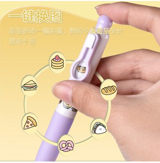 甜品转转笔CS0.5配RS09按动中性笔