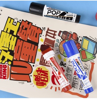 三线幅POP海报唛克笔油性记号笔
